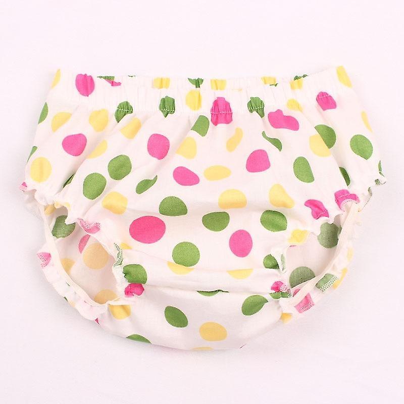 Slowmoose Baby Fashion Ruffle Diaper Cover, Toddler Cotton Dots Shorts 3M / 1