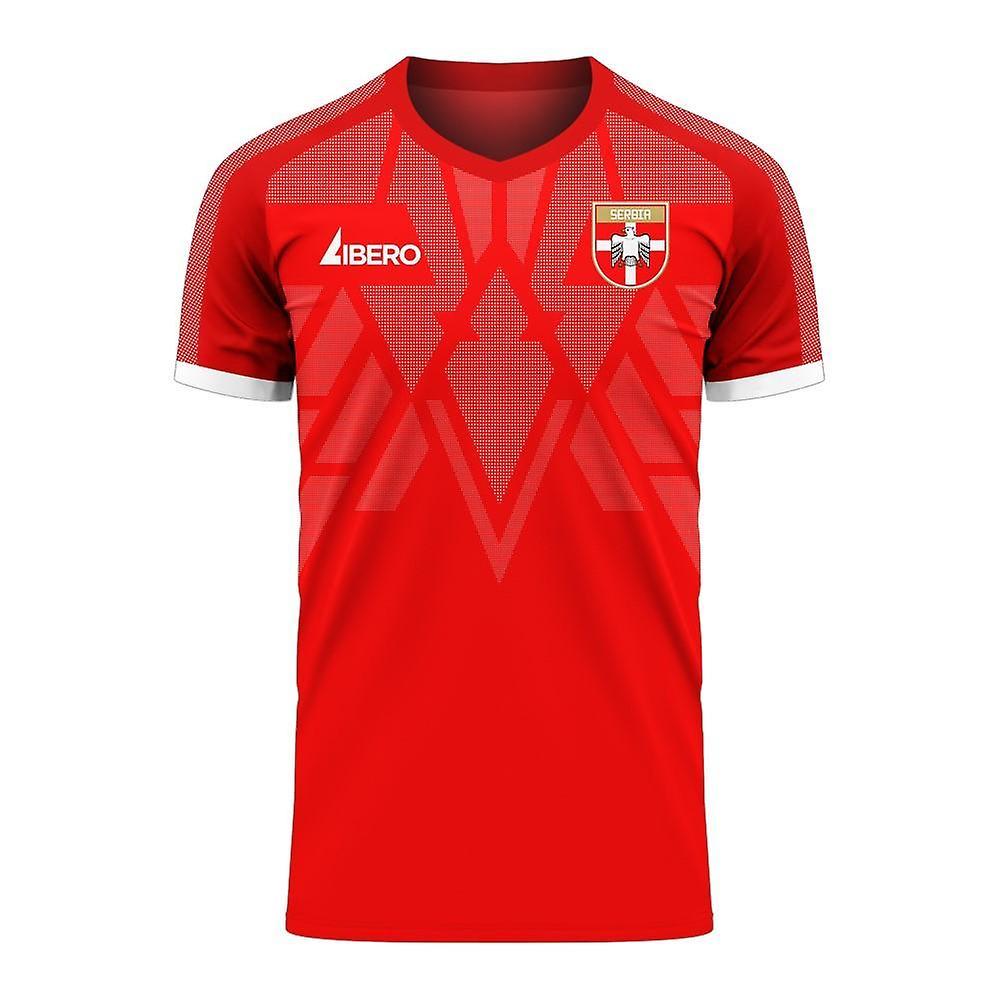 Libero Sportswear Serbia 2024-2025 Home Concept Football Kit (Libero) Red LB 6-7yrs (116-122cm)