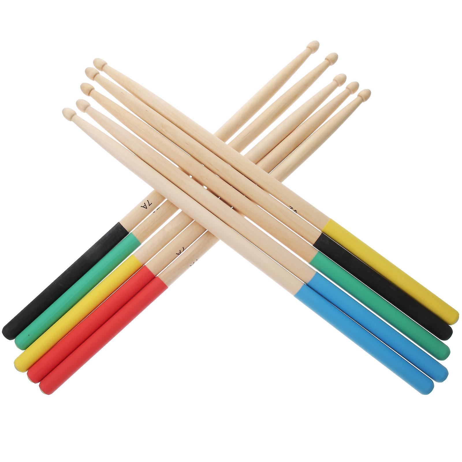 Tinksky 5 Pairs Musical Instruments Adults Instrument Supply Bands Drum Sticks Set Kids Drumsticks Percussion Drum Mallets