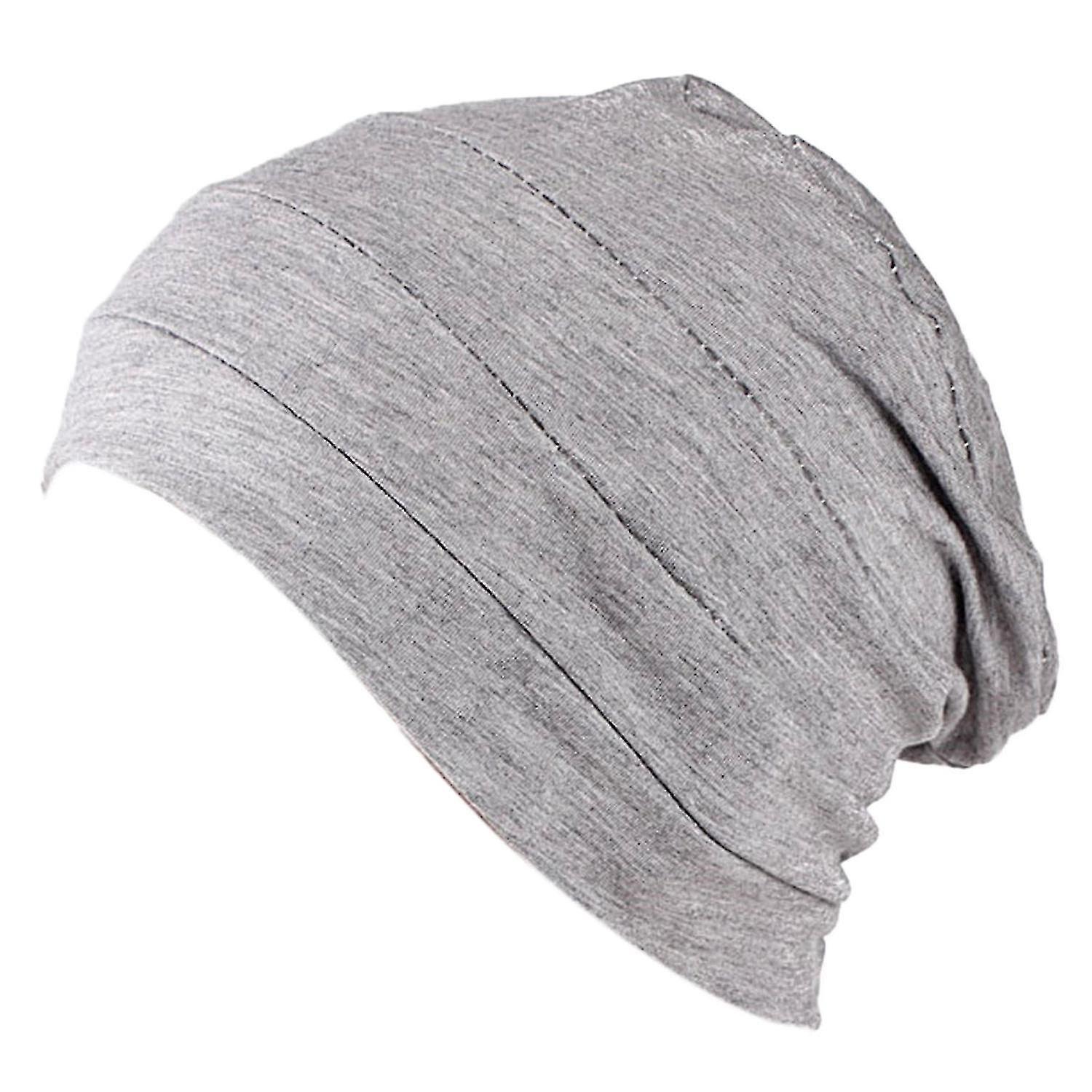 Comfy Chemo Cap Chemo Hats Skullies Beanie Cancer Headwear Cap Under Hat Zekai Light gray