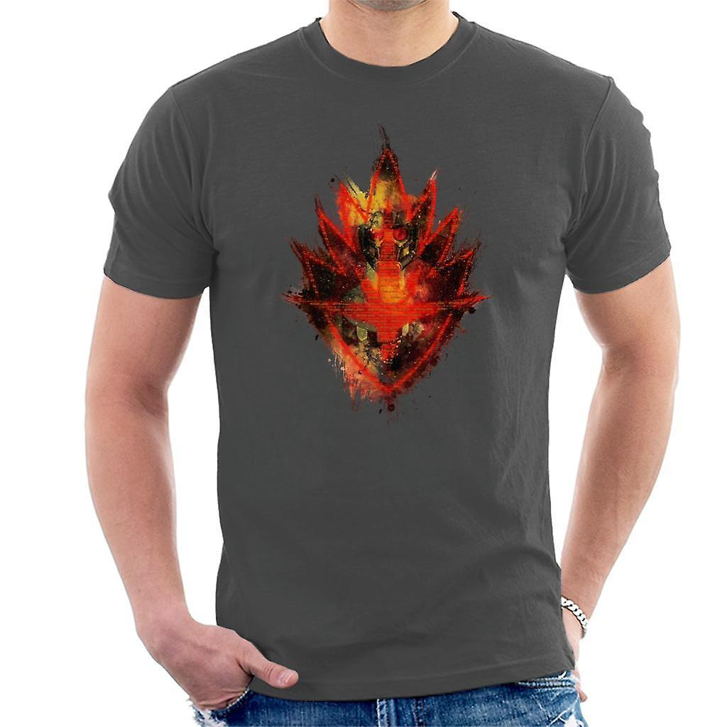 Marvel Guardians Of The Galaxy Star Lord Particle Logo Men's T-Shirt Charcoal Medium