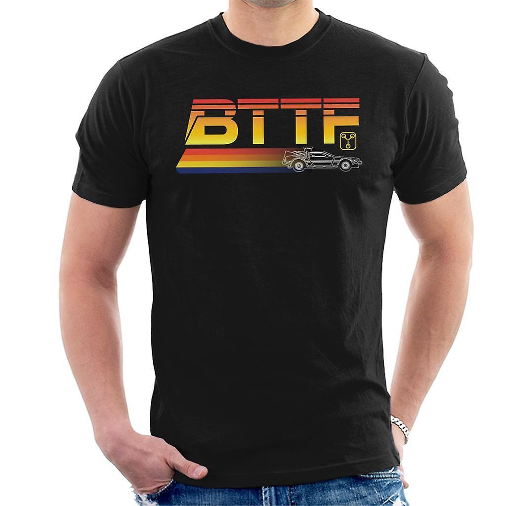 Back to the Future Delorean Zooming Men's T-Shirt Black X-Large