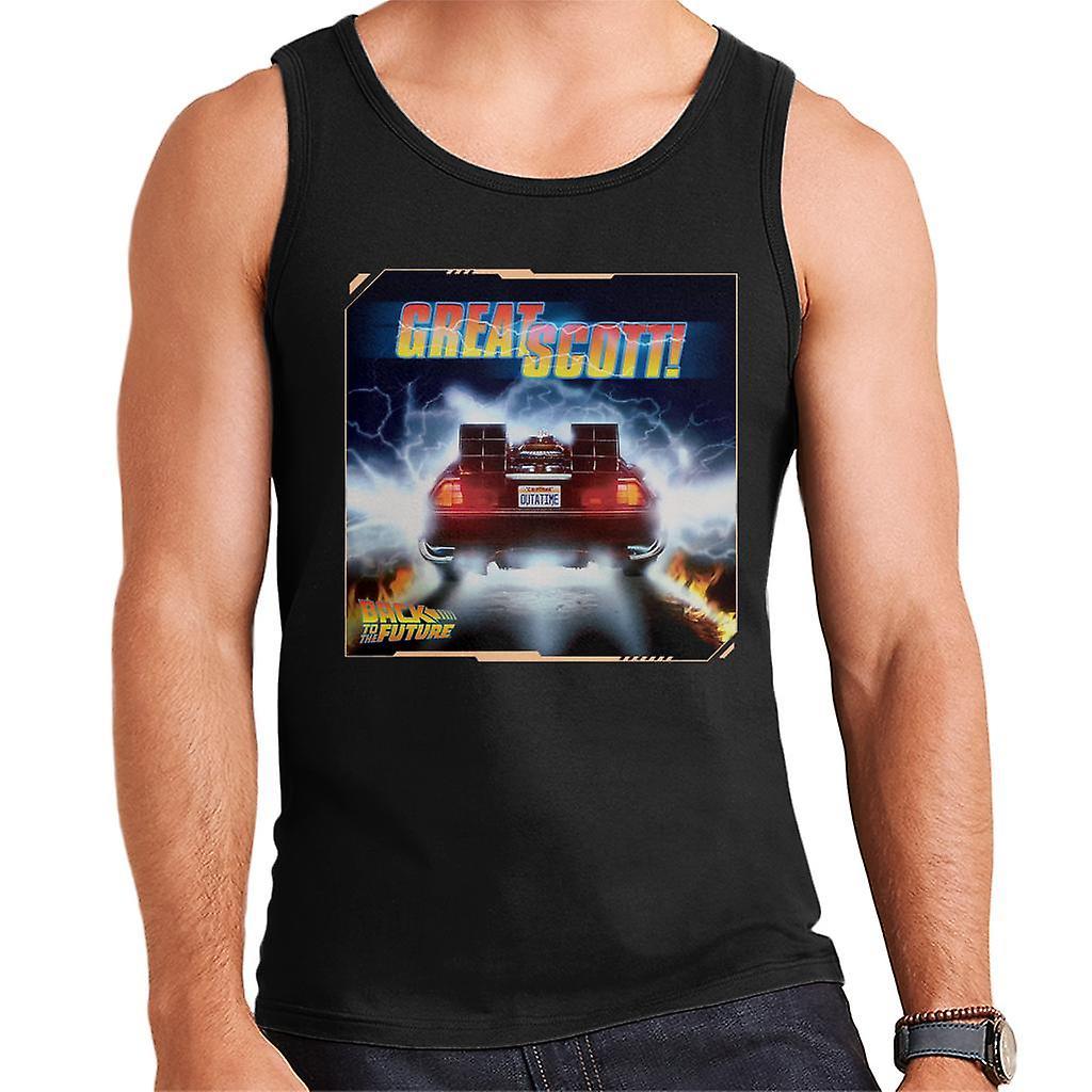 Back to the Future Delorean Great Scott Men's Vest Black Small