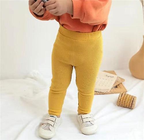 Slowmoose Baby Leggings, Cotton Big Pp Pants Yellow 4T