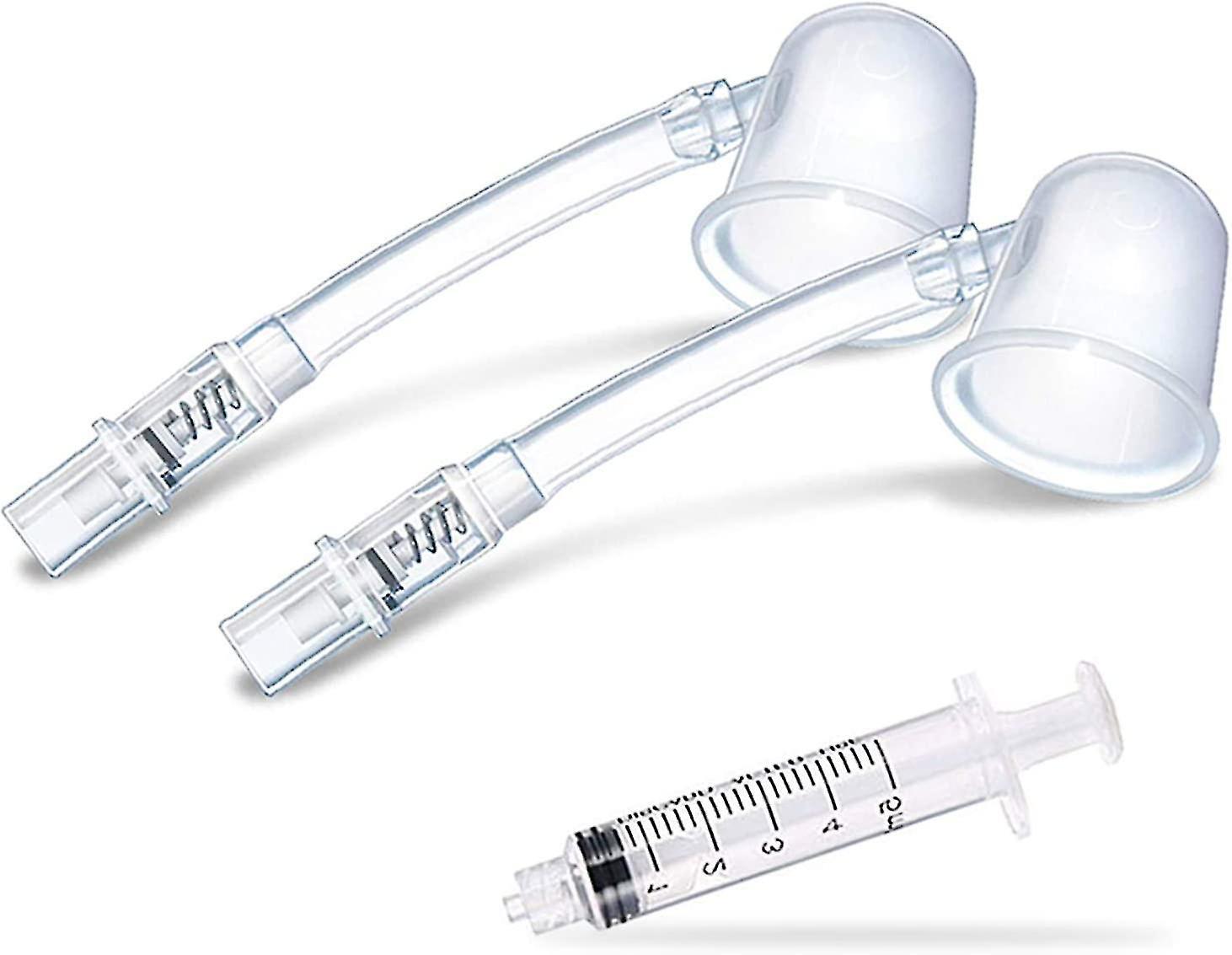 Phwj Nipple Aspirator-nipple Corrector - Nipple Extractors Suction Cups For Flat And Inverted Nipples With Carrying Cases (clear)