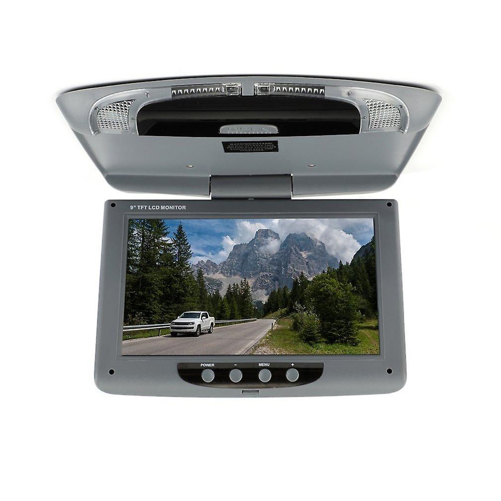 Arysieer 9 Inch 800*480 Screen Car Roof Mount Lcd Color Monitor Flip Down Screen Overhead Multimedia Video Ceiling Roof Mount Display