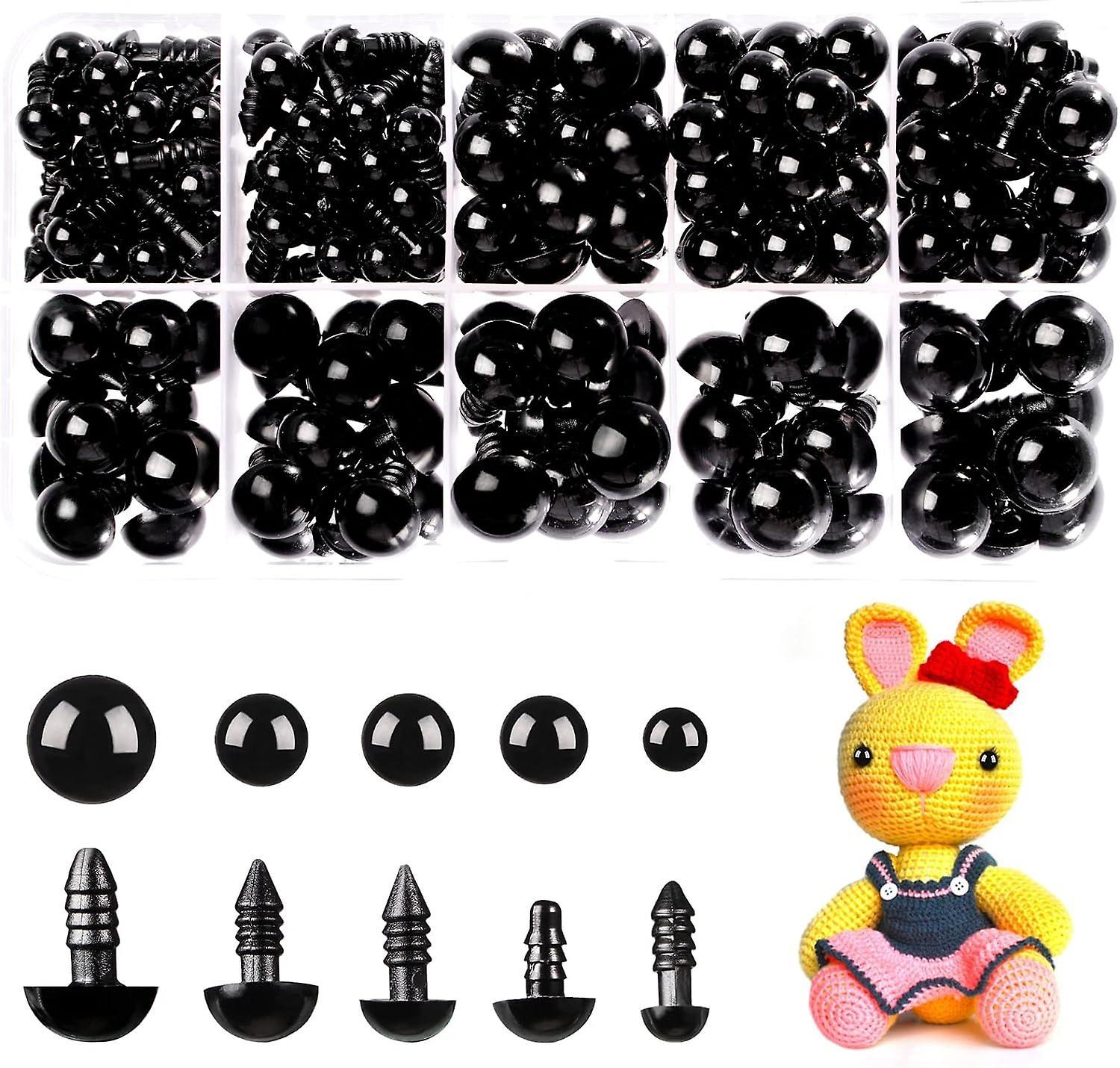 Veny Safety Eyes 400pcs 6-12mm - Plastic Safety Eyes For Crochet Toys