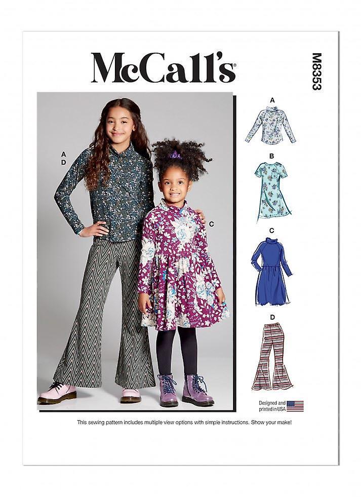 McCalls Sewing Pattern 8353 Kids, Teenagers K5 (7-8-10-12-14)