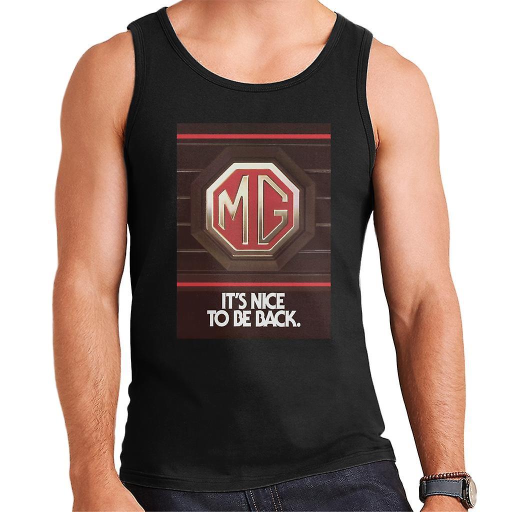 MG Its Nice To Be Back British Motor Heritage Men's Vest Black Medium