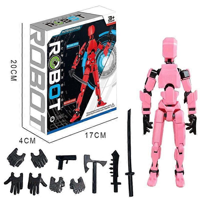 Kincjon T13 Multi-Jointed Action Figures,Titan 13 Action Figure Pink