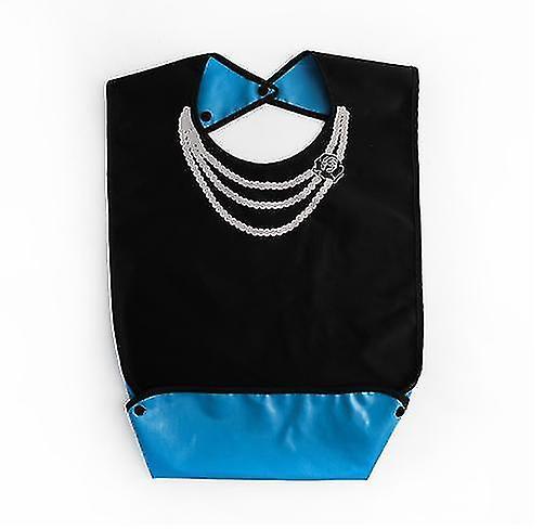 Tianzun Adult Bib With Optional Crumb Catcher, Waterproof Backing Mealtime Clothing Protector Adult Apron With Snaps F