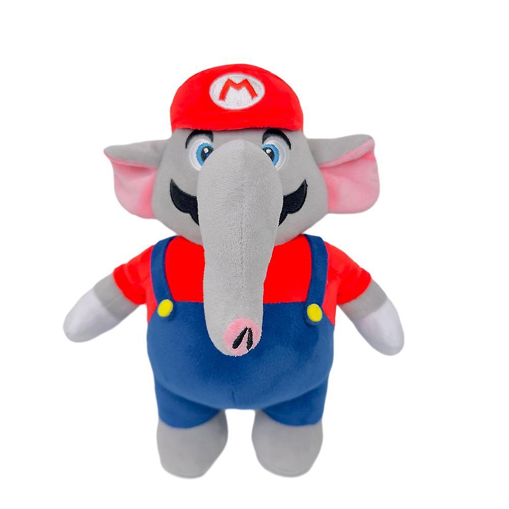 Vicbuy Super Mario Bros Themed Wonder Elephant Luigi Mario Cute Plush Toys Fans Gifts Red