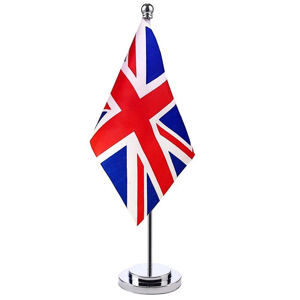 Scitoo 14x21cm Office Desk Small The Union Jack Country Banner Meeting Room Boardroom Table Standing Pole The British National Flag