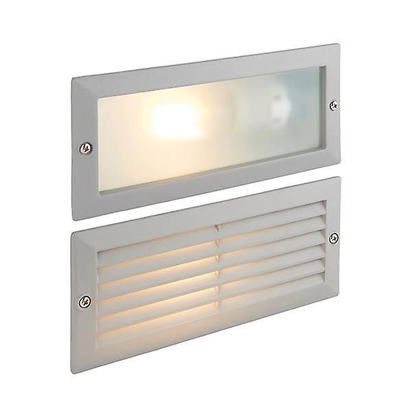 Saxby Lighting Eco 1 Light Outdoor Recessed Light Textured Grey, Frosted Glass IP44, E27