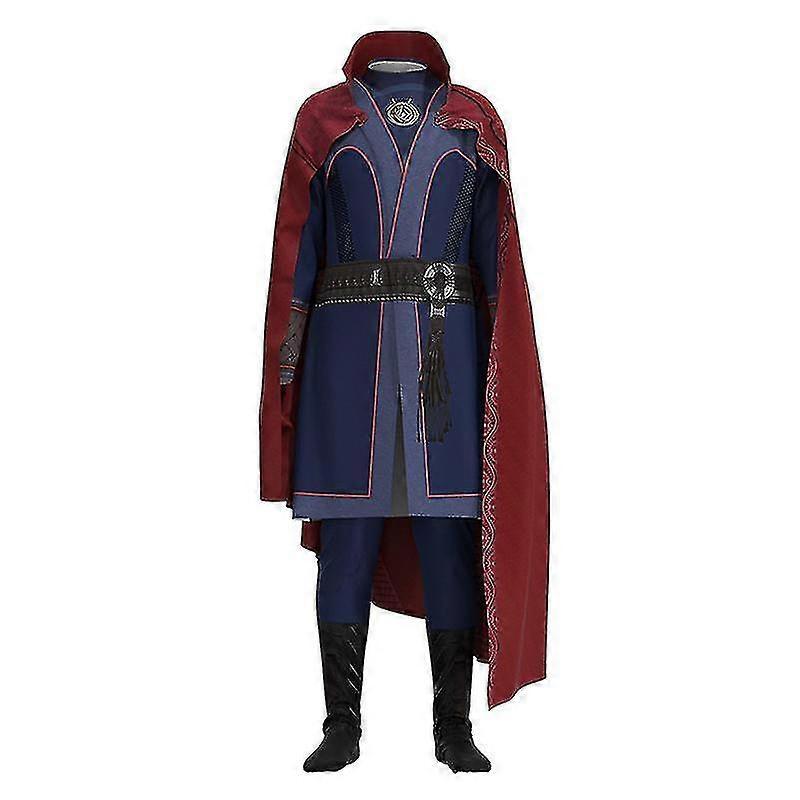 Lequeen halloweenDoctor Strange Cosplay Costume Necklace Ring Steve Red Cloak Robe Halloween Carnival Suit For Kids And Adult Party Costume Style 1...