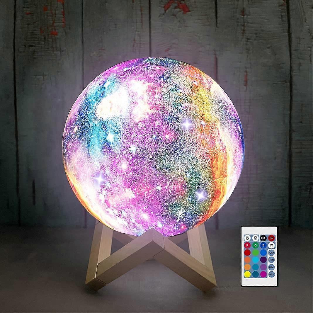 Wjiaer Lava Lamp Galaxy Light Galaxy Lamp 7.1inch 16Colors Space Lamp Galaxy USB Light Moon Lamp Moon Light Ball 3D Lamp Night Light for Kids Moon ...