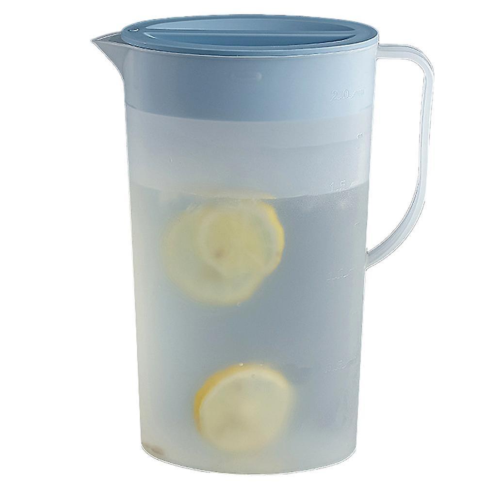 Kxj-plastic Pitcher With Lid Eco-friendly Carafes Mix Drinks Water Jug For Hot/c ^-7