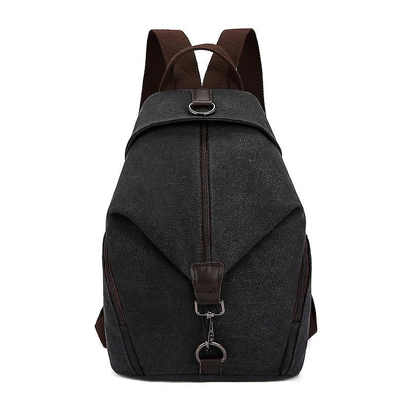 The Brands Market Canvas anti-theft shoulder backpack Black