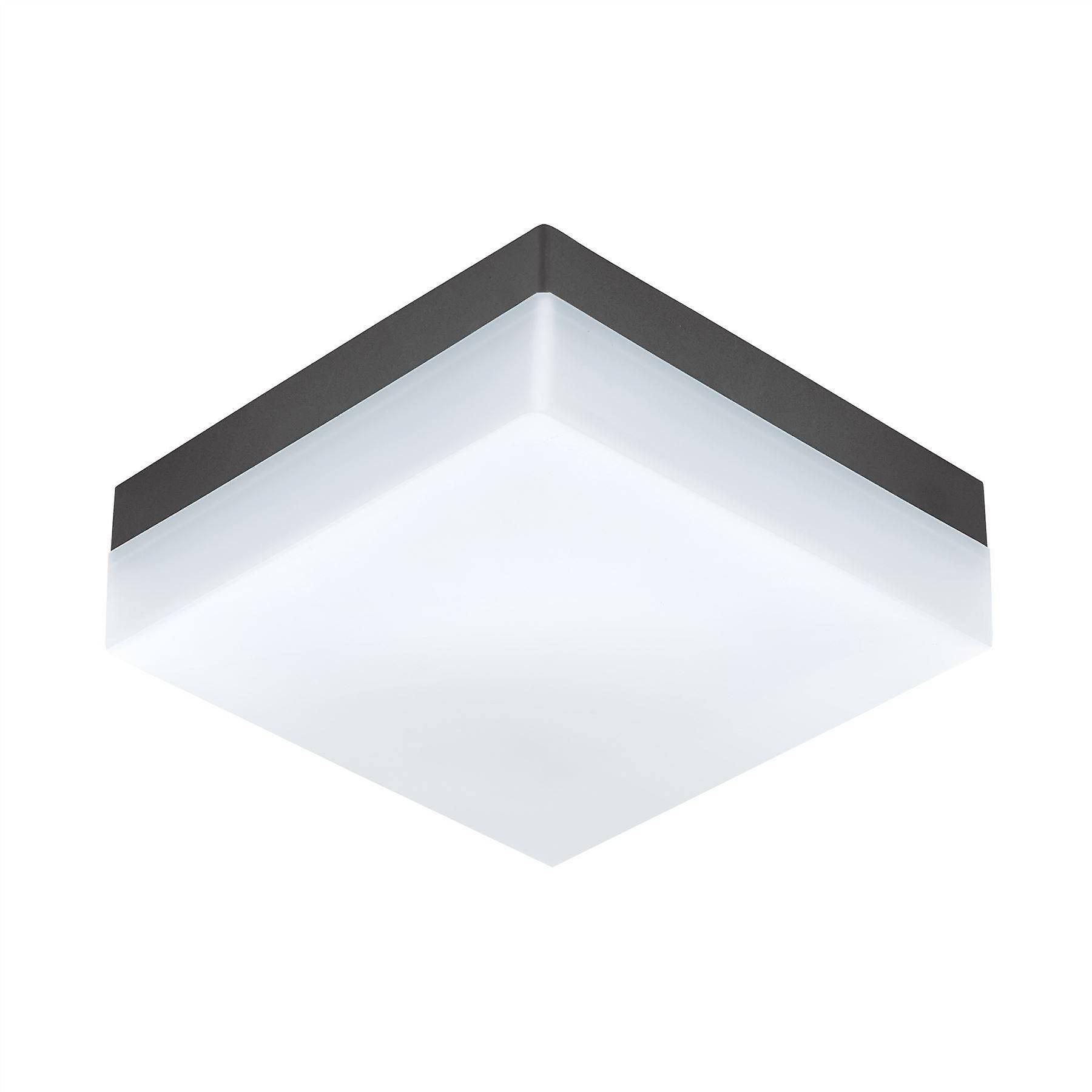 Eglo Lighting Sonella LED Outdoor Flush Ceiling Light Anthracite IP44