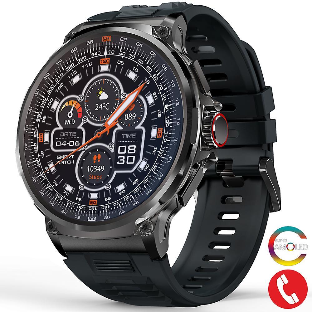 Sacosding Large Screen Sports Smartwatch For Men Black