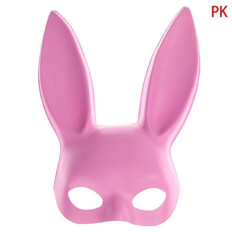 Unbrand 1pc Sexy Cosplay Pvc Rabbit Mask Women Halloween Masquerade Fancy Party Masks Pink