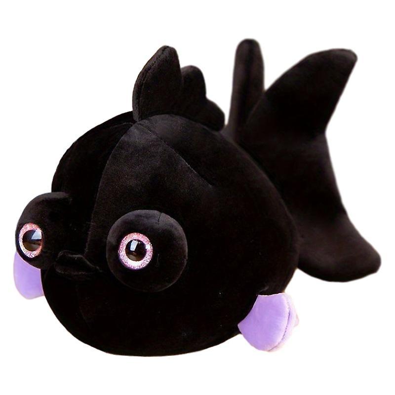 Wiuo Flounder Childrens Doll Gift Fish Doll Plush Toy Goldfish black