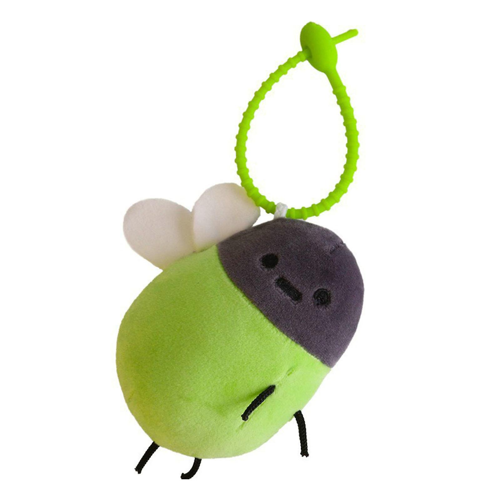 Haibinsuo Cartoon Luminous Firefly Plush Doll Bag Pendant Toy Couple Keychain Hanging Ornament Kids Birthday Gift