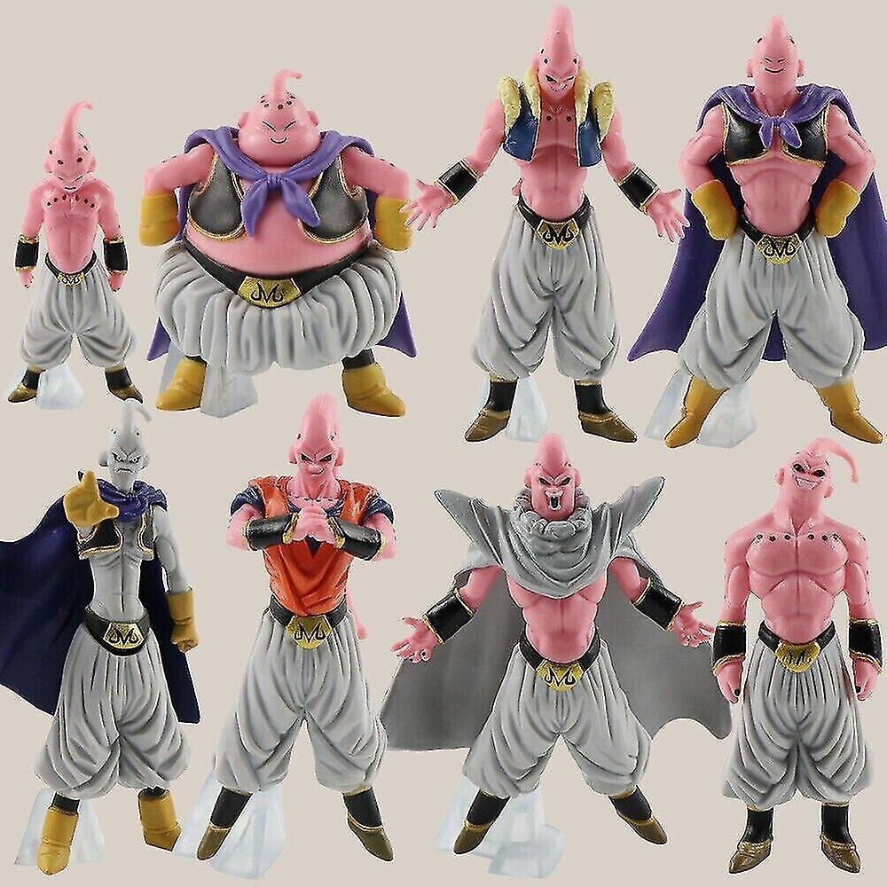 Aswei 8pcs/set Dragon Ball Z Majin Buu Pvc Action Figure Collection Toys Model Doll Decoration Fans Gifts