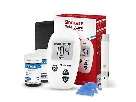 Sinocare Safe ACCU Blood Glucose Meter Home Glucometer for Diabetes with 50 Strips and Lancets Meter kit 100 * Unit mmol*L