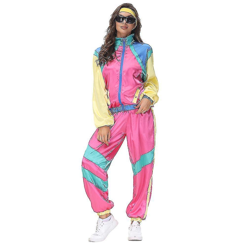 Italian Design 80s/90s Shell Suit Party Dress Costume, Retro Tracksuit, 90s Hip Hop Costumes, 80s Costumes For Men Women, Jacket And Pants M