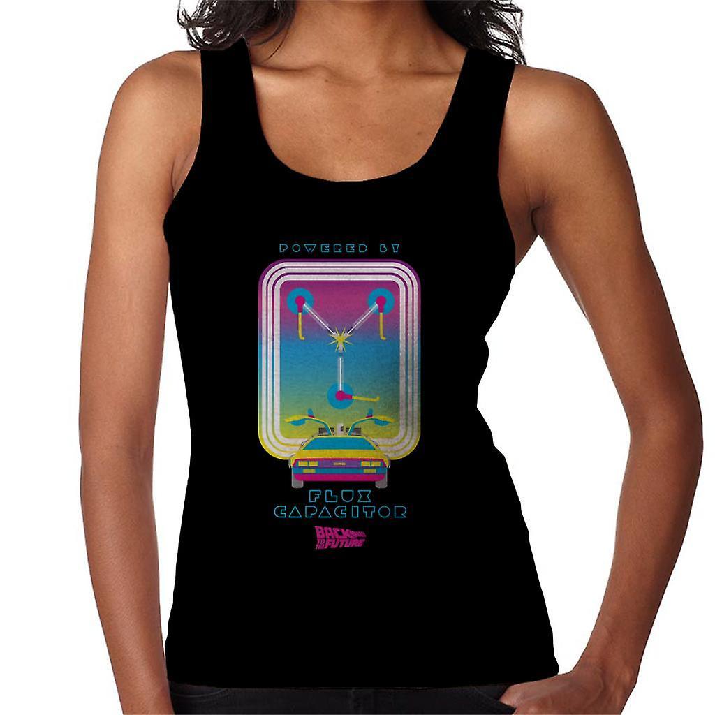 Back to the Future DMC Delorean Flux Capacitor Gradient Women's Vest Black XX-Large