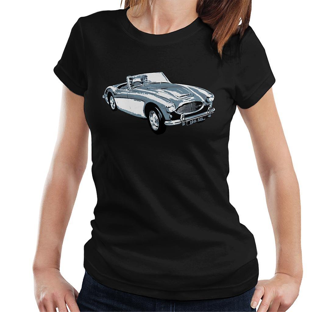 Austin Healey 100 Six British Motor Heritage Women's T-Shirt Black Large