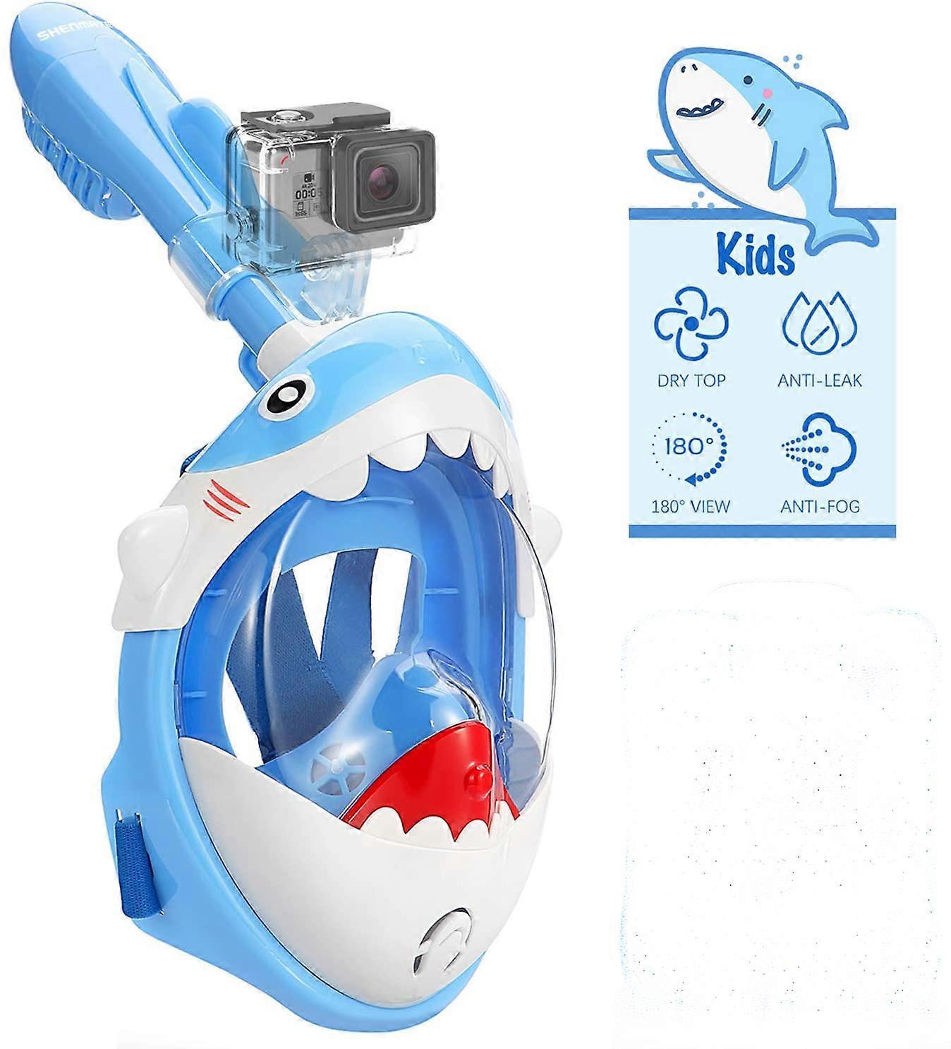 Szyy Diving Mask Full Face Mask for Kids, with Anti-Fog and Anti-Leakage Technology, 180 Field of View Snorkeling Mask, Foldable Diving Mask