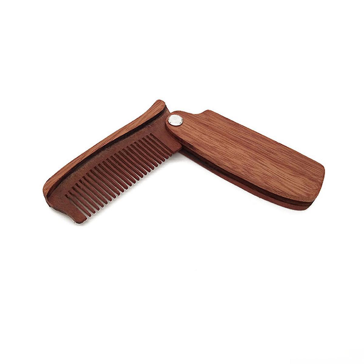 Tinksky Mens Styling Comb Pocket Comb Hair Comb Wooden Beard Comb Pocket Brush Comb Fine Hair Brush Mustache Brush Comb