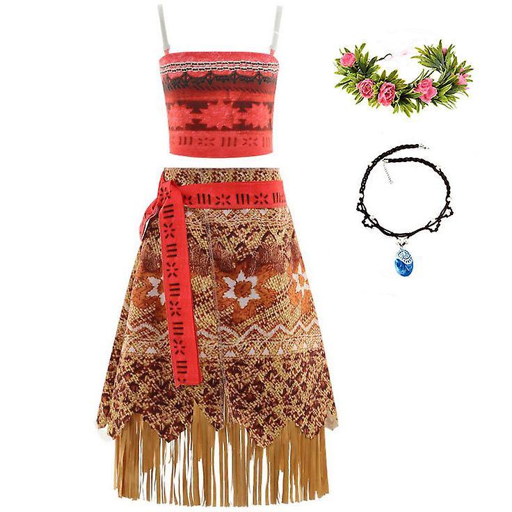 Baiyis Princess Moana Cosplay For Girls Halloween Fancy Dress Carnival Party Costume With accessories 100