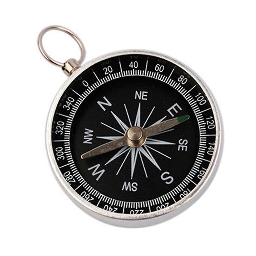 Taishh Hiking Lightweight Aluminum Survival Compass Navigation Tool Silver