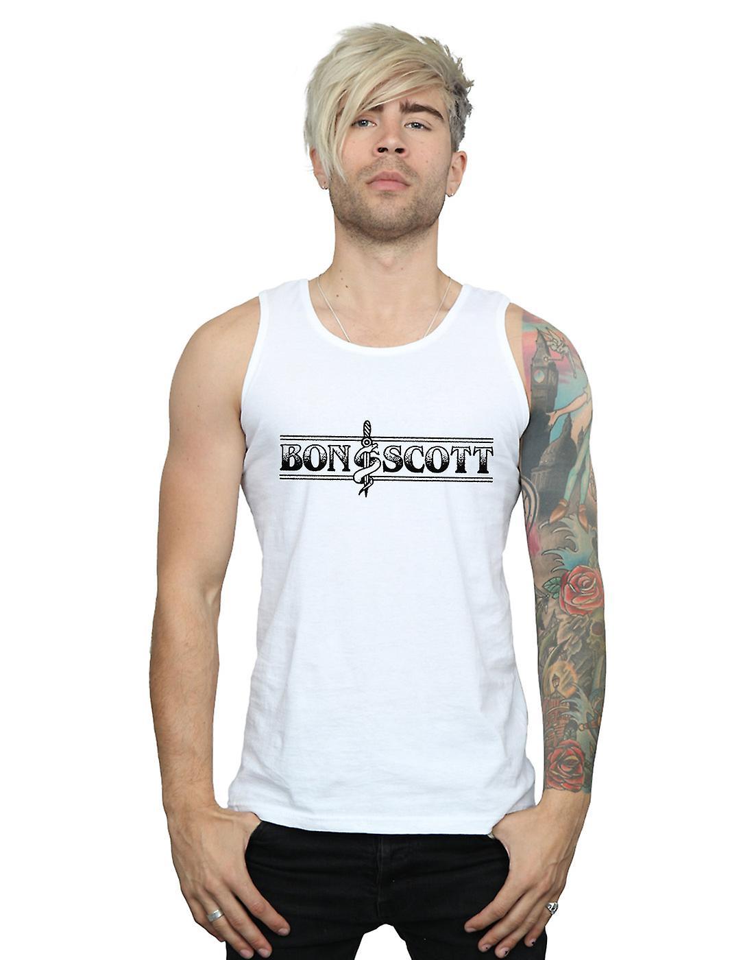 Absolute Cult Bon Scott Men's Bemguit Grime Vest White XX-Large