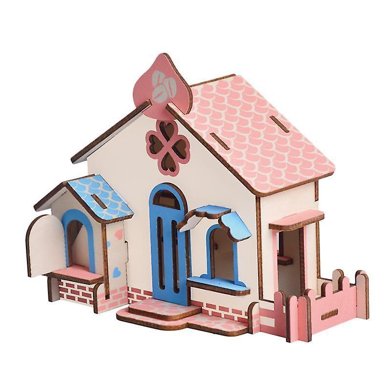 Slowmoose 3d Wooden Puzzle Model Kits - Assembly Craft Toy Pink