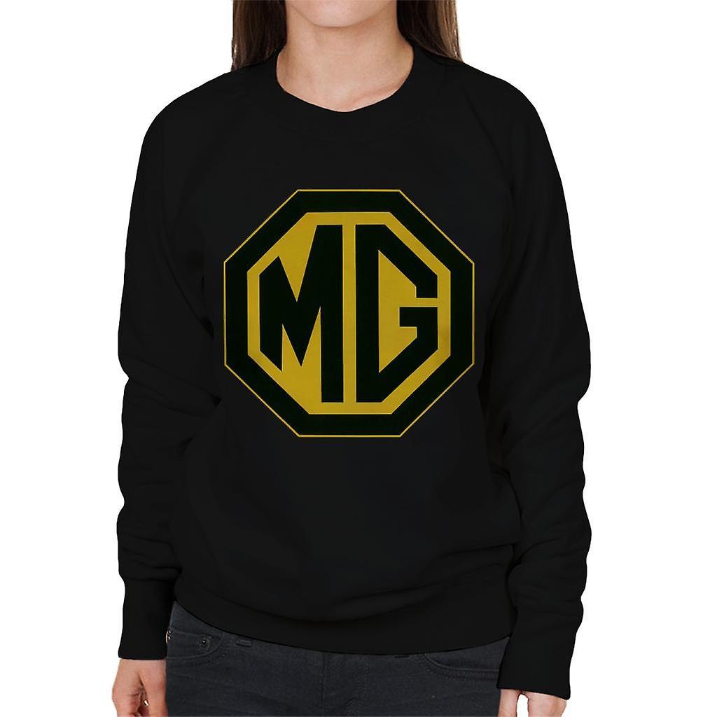 MG Black And Gold Logo British Motor Heritage Women's Sweatshirt Large