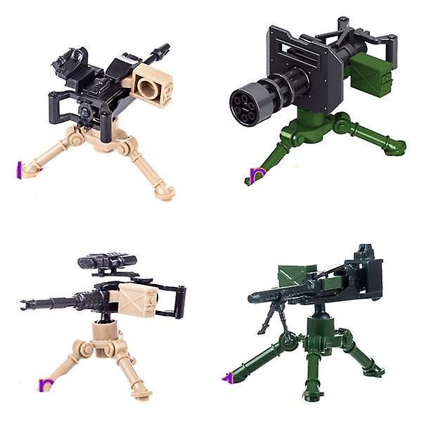 Slowmoose Military Small Particles Building Blocks Weapons Parts Puzzle 4pcs