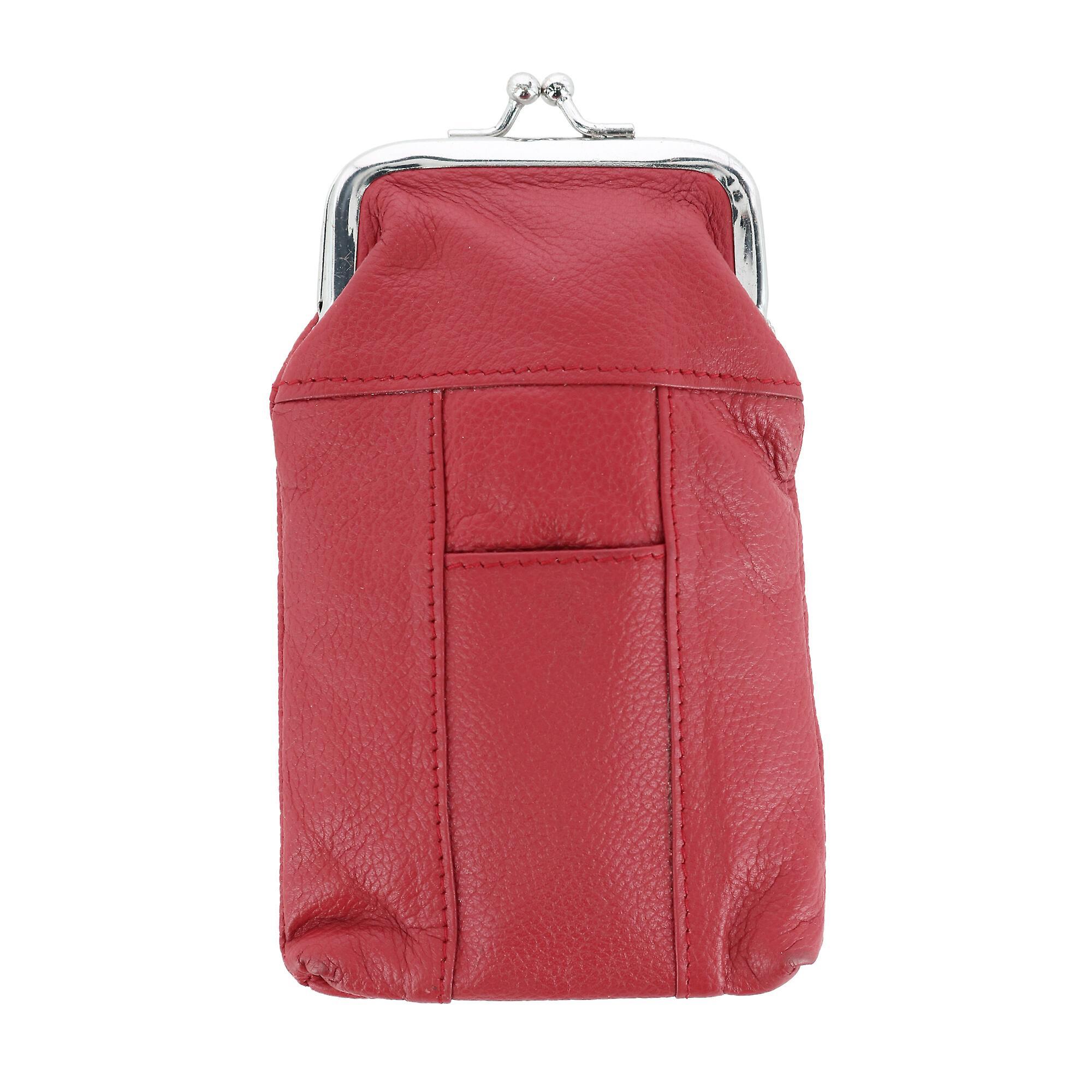 CTM_ CTM  Leather Cigarette Case with Lighter Pocket (Women) Red one size