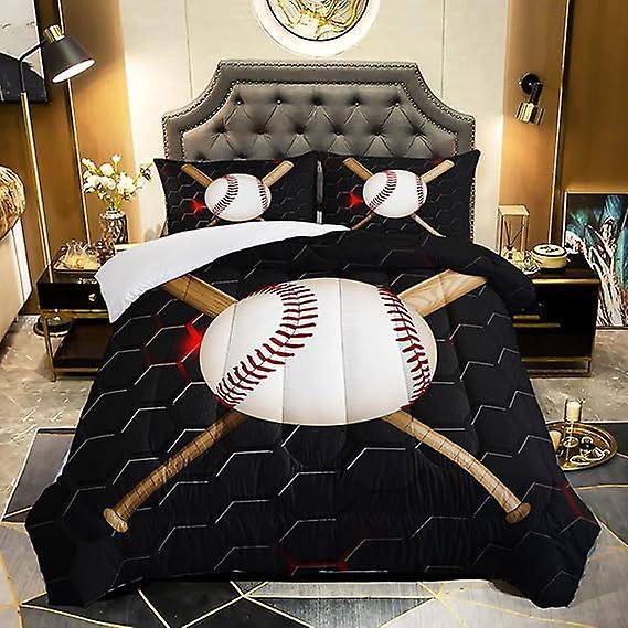 Duvet Cover Set Sports Baseball Lover Microfiber Bedding Duvet Cover Sets 1 Duvet Cover And 1/2 Pillowshams C 140x210cm