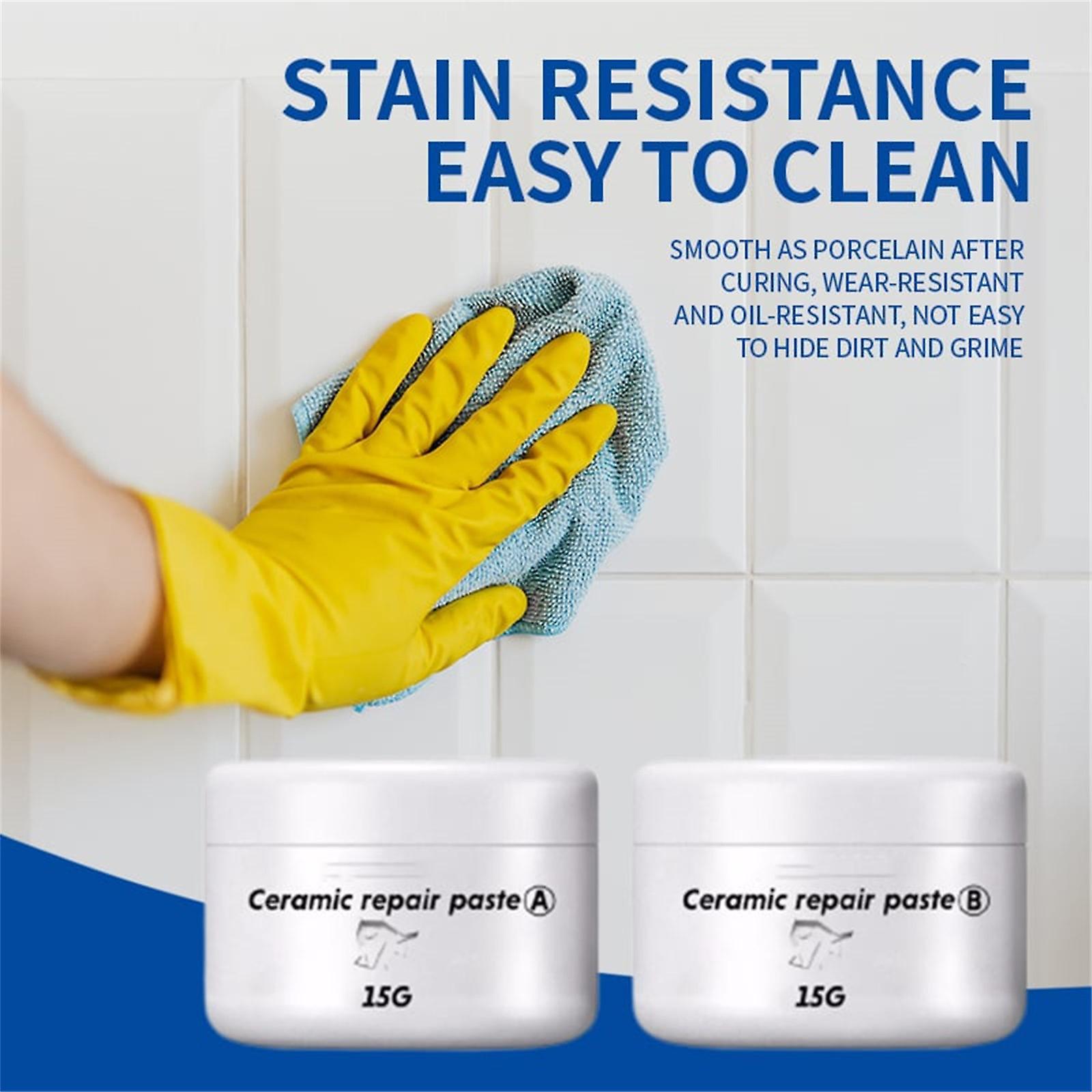 Flye Ceramic Tile Repair Agent Ceramic Paste Toilet Glaze Repair Agent Ceramic Tile Adhesive Tile Repair Paste 20231117 White