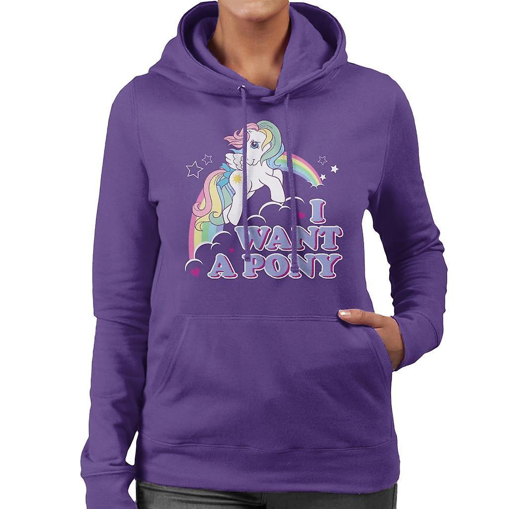 My Little Pony I Want A Pony Women's Hooded Sweatshirt Purple Large