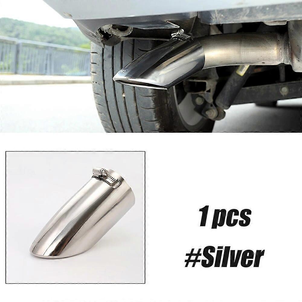 Hikig 1Pcs Exhaust Tail Tip Rugged Wear Car Exhaust Muffler Tip Pipe Cover for Nissan Rogue X-Trail T32 2014-2019 Exhaust Tips Muffler Silver