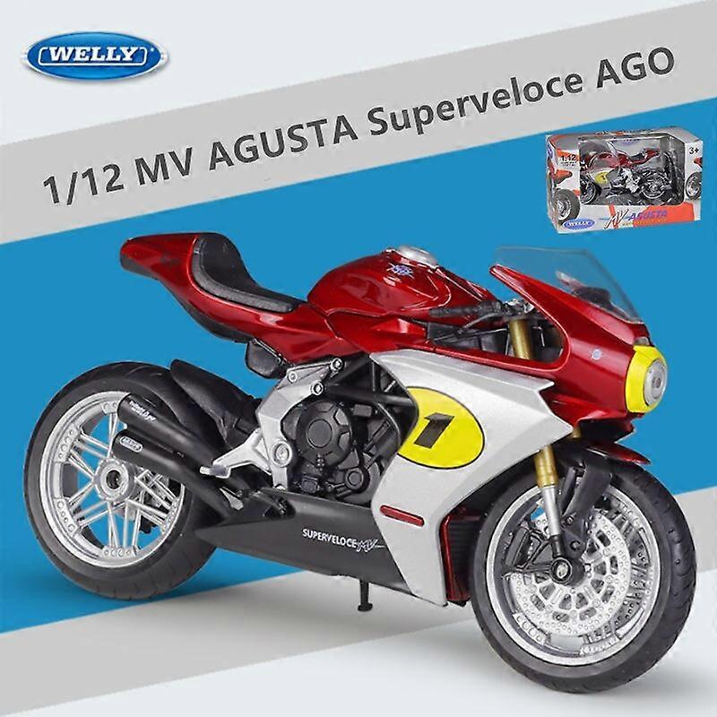 1:12 MV Agusta Superveloce Ago Alloy Racing Motorcycle Model Diecast Metal Street Motorcycle Model Simulation Kids Toy Gif Toy Motorcycles With ret...