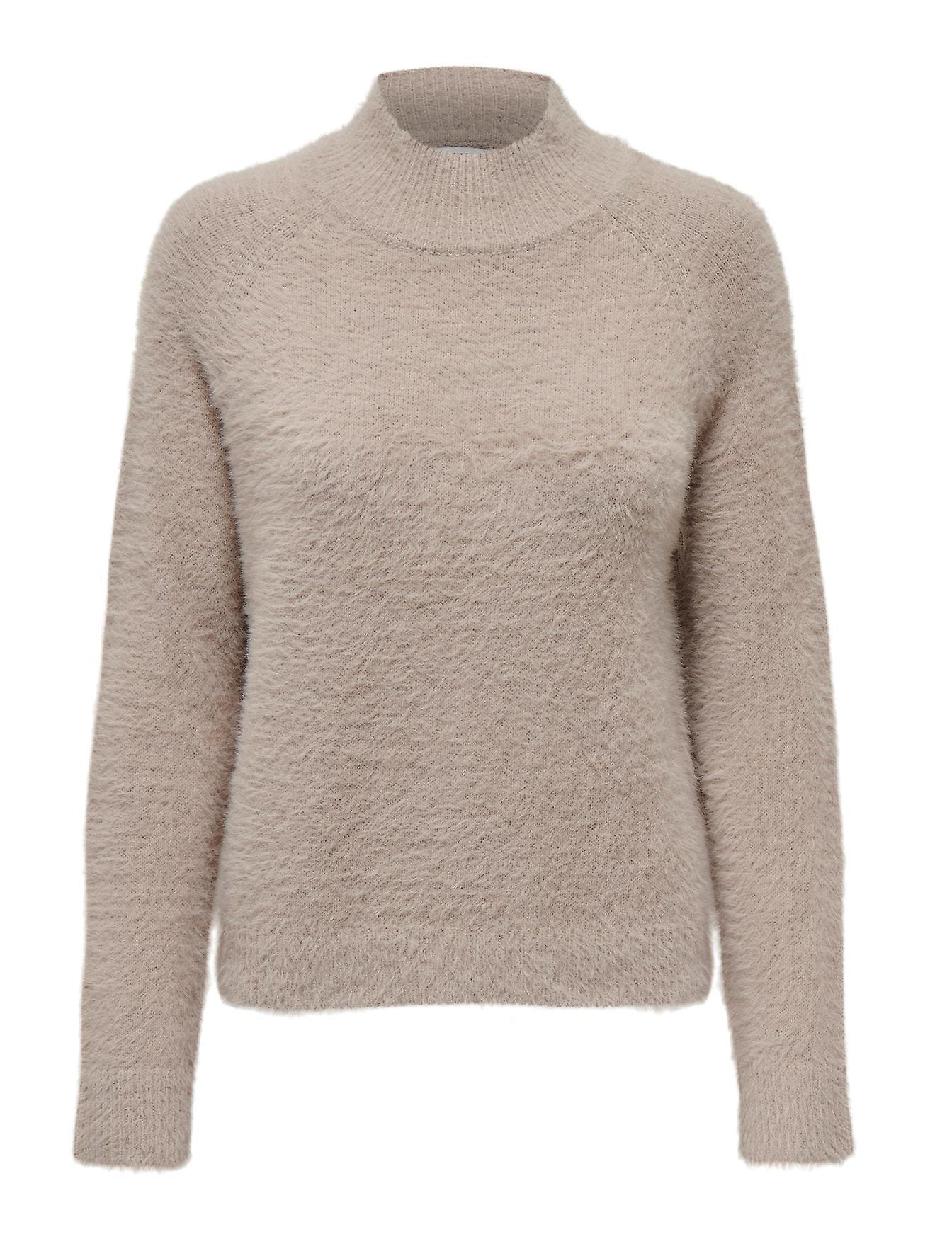 JDY Women's Fluffy Long Sleeve Turtleneck Knitted Sweater JDYJOLA NEW Beige XL (42)