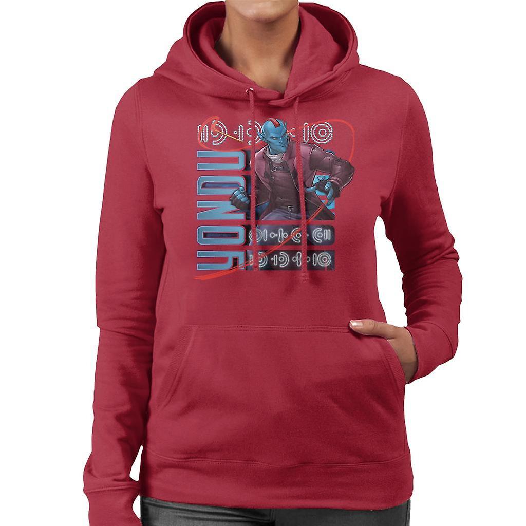 Marvel Guardians Of The Galaxy Cartoon Yondu Women's Hooded Sweatshirt Cherry Red Medium