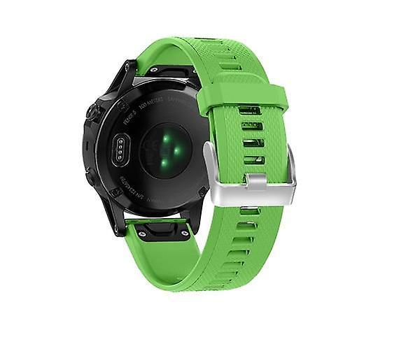 Slowmoose Watchband- Quick Release Silicone Strap And Easy Fit Green 26mm Fenix 5X 3 3HR