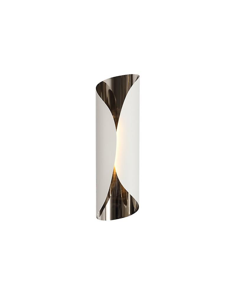 Volani Leonie Wall Lamp, 7w Led, 3000k, 700lm, Sand Black/polished Chrome, 3yrs Warranty